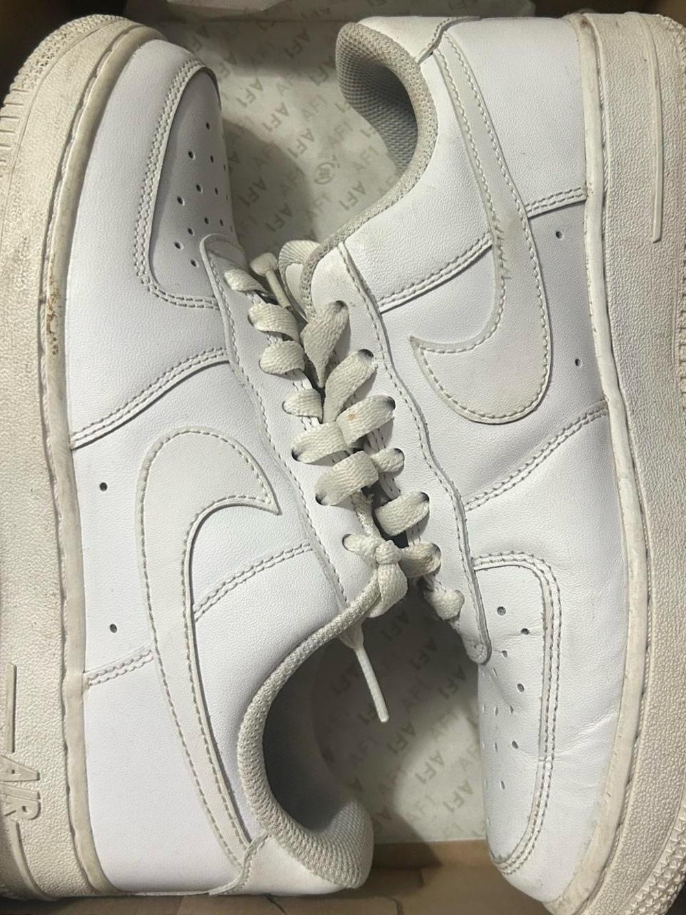 White Women’s Nike Air Force Sneakers